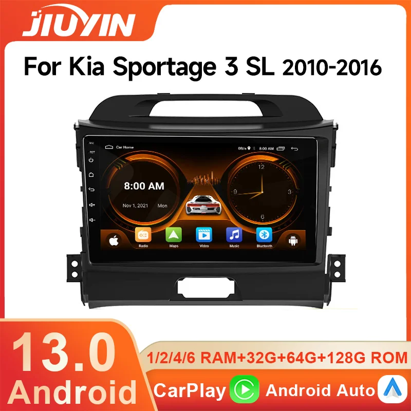 JIUYIN For Kia Sportage 3 SL 2010 - 2016 Car Radio Multimedia Video Player Navigation stereo GPS Android 13 No 2din 2 