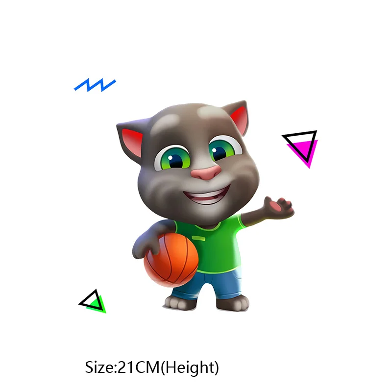 Talking Tom Heroes Heat Transfer Clothes Stickers for Clothing Print Cartoon Patches Iron-on Transfer Boys DIY Garment Jacket