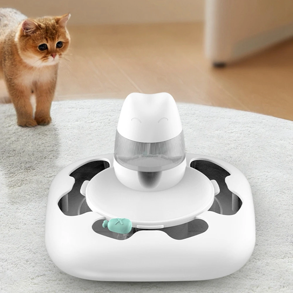 Usb Dog Predator Robot Toy Smart Pet Roller Track Cat Toy Automatic Rotating Kitten Interactive Supplies Pet Training Machine