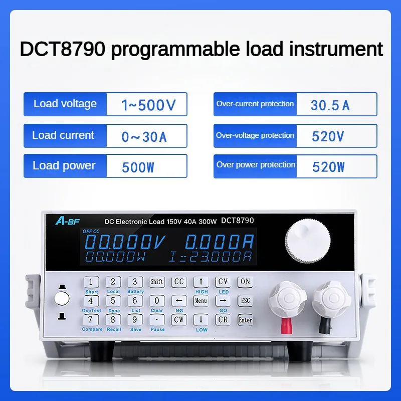DCT8780/DCT8790 Высокоточная пятипрограммируемая электронная нагрузка постоянного тока емкость аккумулятора Тест внутреннего сопротивления Измеритель нагрузки