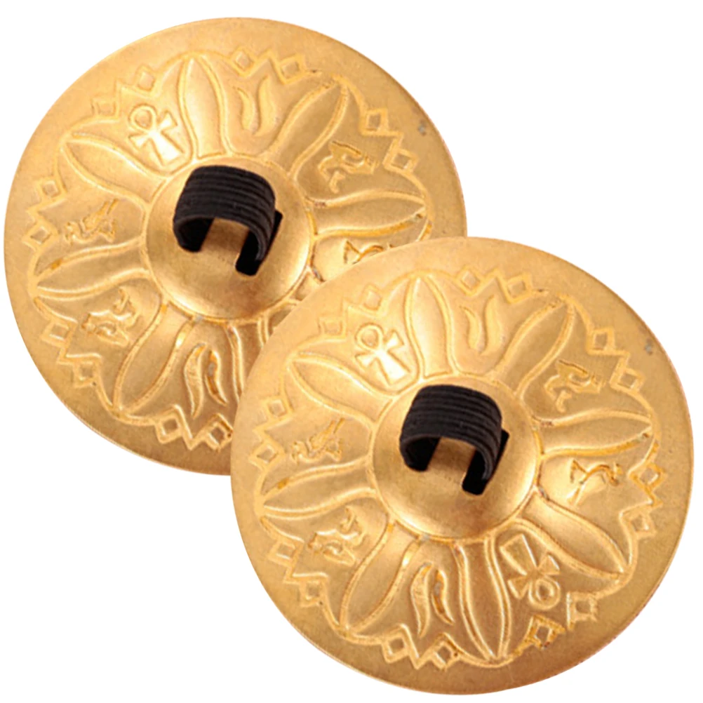 

2pcs Finger Cymbal Props Copper Percussion Instrument for Dancer Party Hand Adults Small Sports Miss Stages Musical