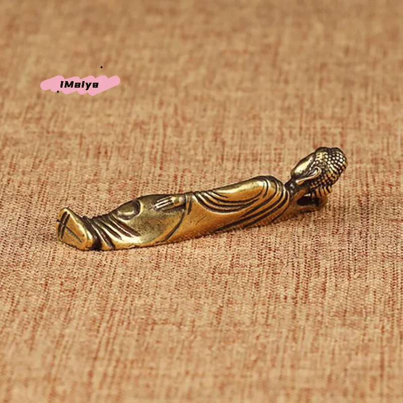 Picture 3: M-1PC Mini Retro Golden Lying Amitabha Buddha Statue Sculpture Figurines Copper Pure Brass Home Decoration Statues