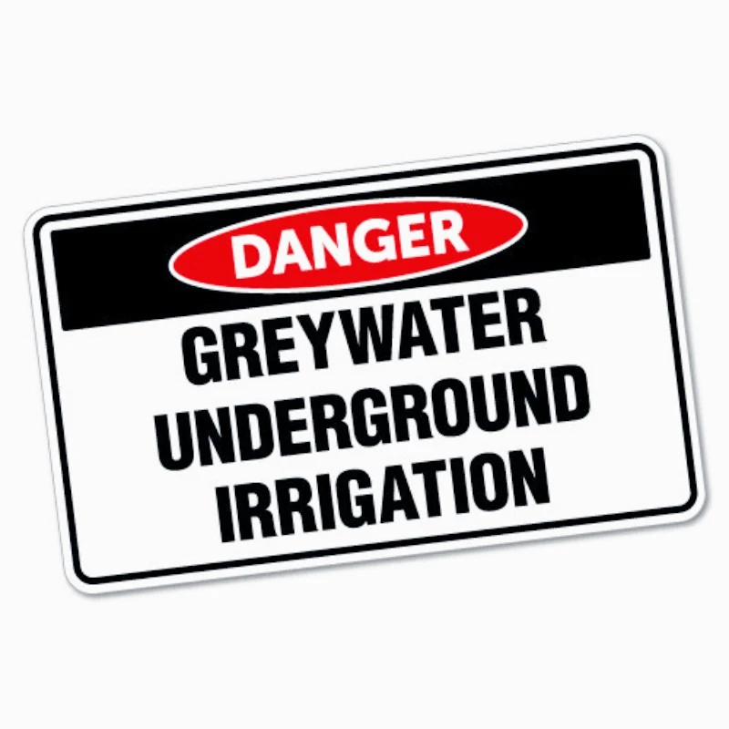 

Car decoration decal sticker Danger Greywater Underground Sticker Decal Safety Sign Car Vinyl 15CM PVC KK