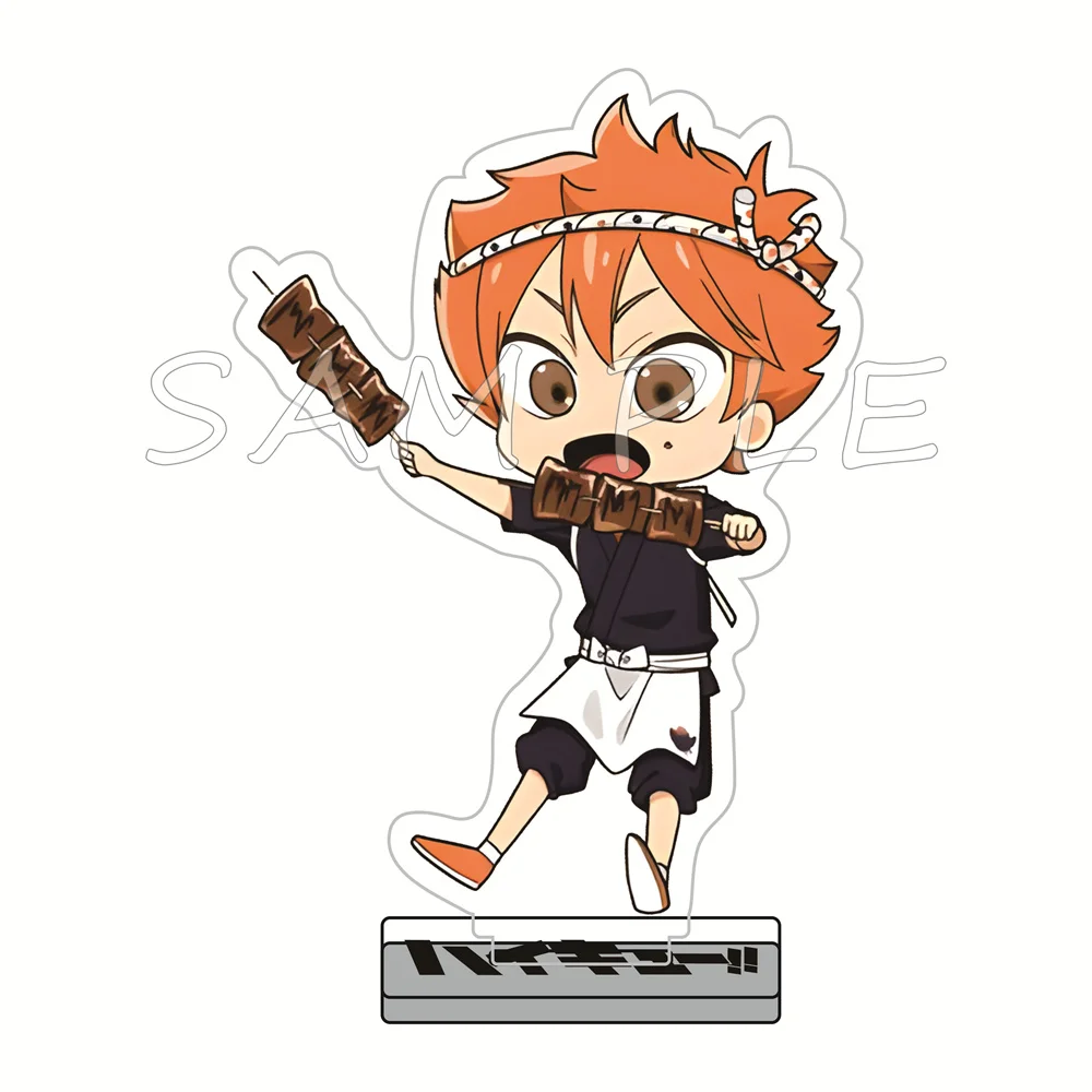 Haikyuu 10cm Acrylic Stand Figures Keychain Snack Time Volleyball Anime Merch Desktop Tabletop Decor Ornament Otaku Fan Gift