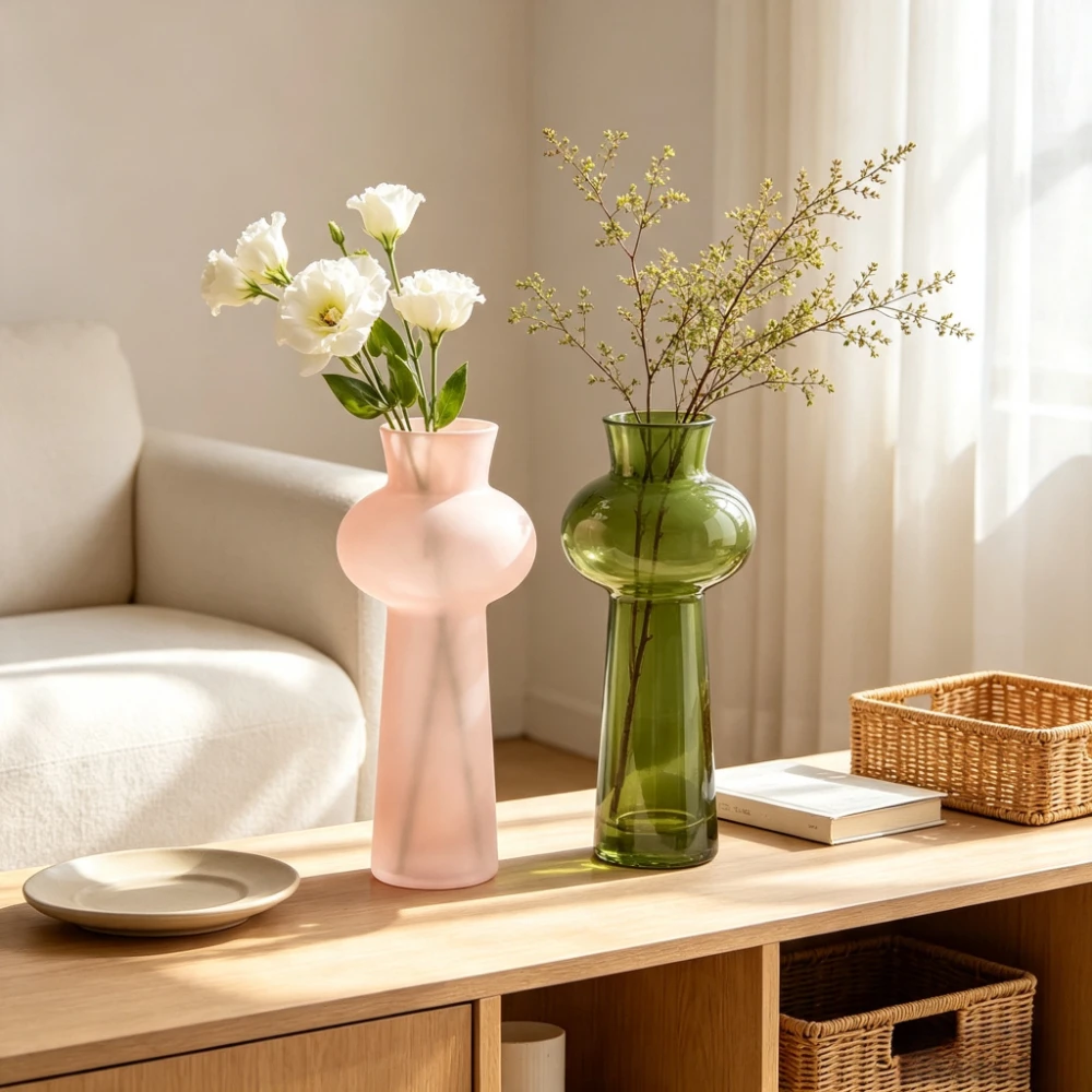 Glass Vase Nordic - Nowoczesny kolorowy szklany wazon do hydroponiki,