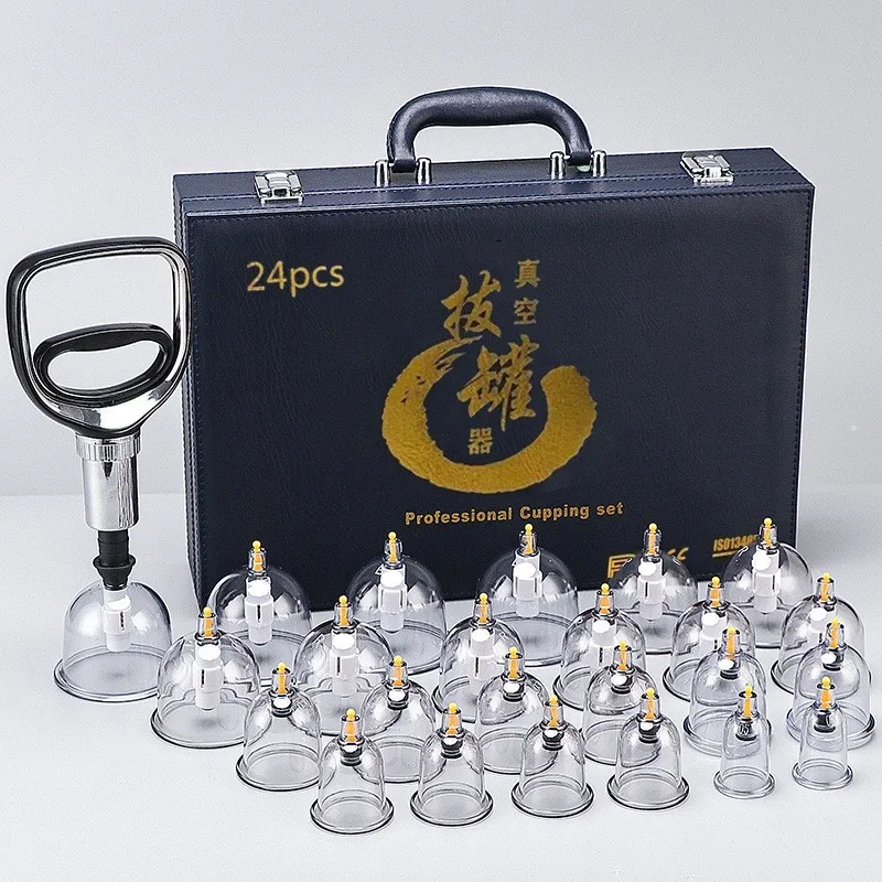 Vacuum cupping jar 24 boutique suitcase with cupping apparatus household suction type cupping gift boxes
