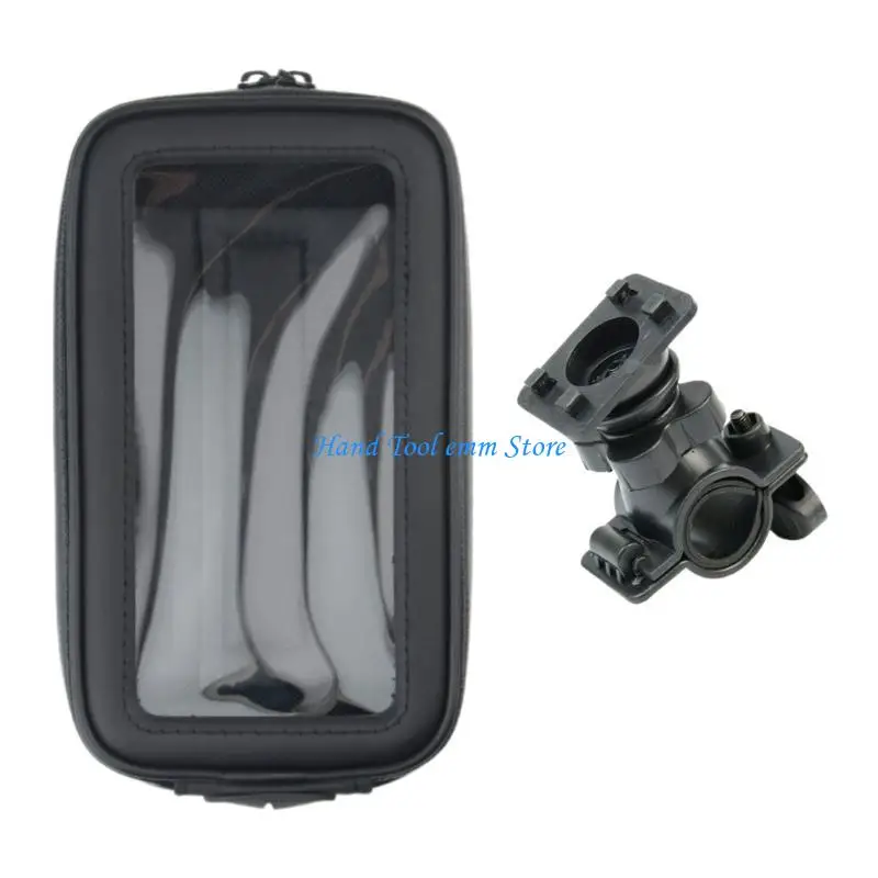 

H37F Motorcycle Handlebar Mount Cellphone Stand Waterproof Motorbike Phone Bag