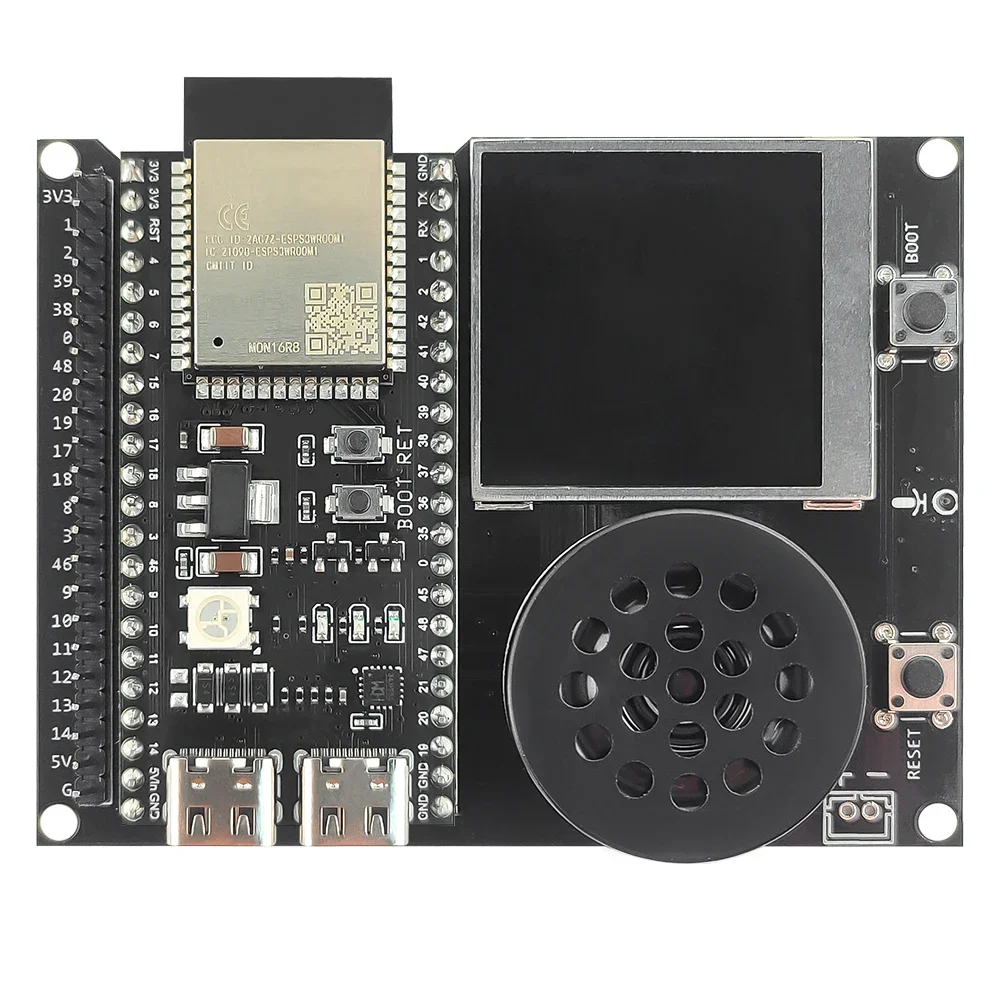 ESP32S3 N16R8 Development Board with 1.54 Inch TFT Display Speaker Expansion Adapter Kit for DIY AI Type-C Wifi Module ESP32-S3