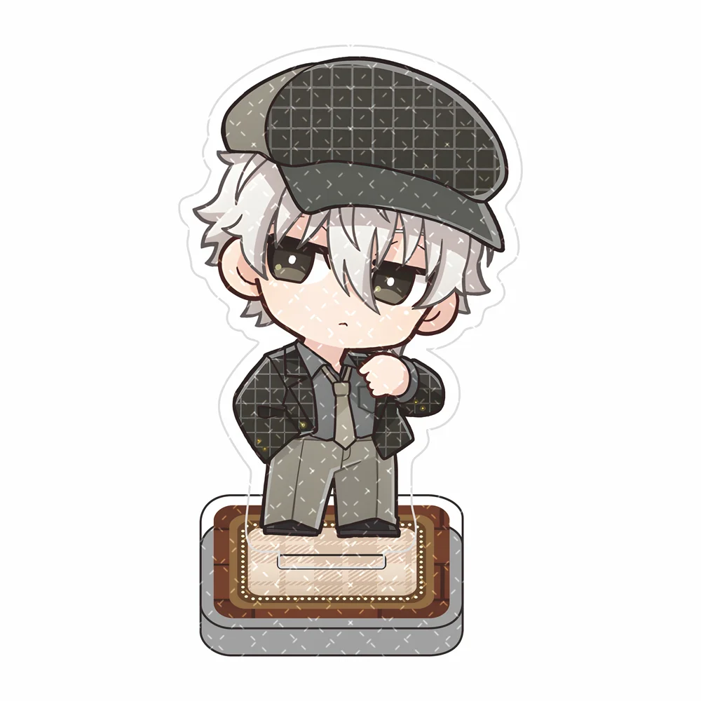 Blue Lock 10cm Vintage Detective Suit Chibi Acrylic Stand Figure Keychain Tabletop Decor Collectible Ornament Gift for Fans