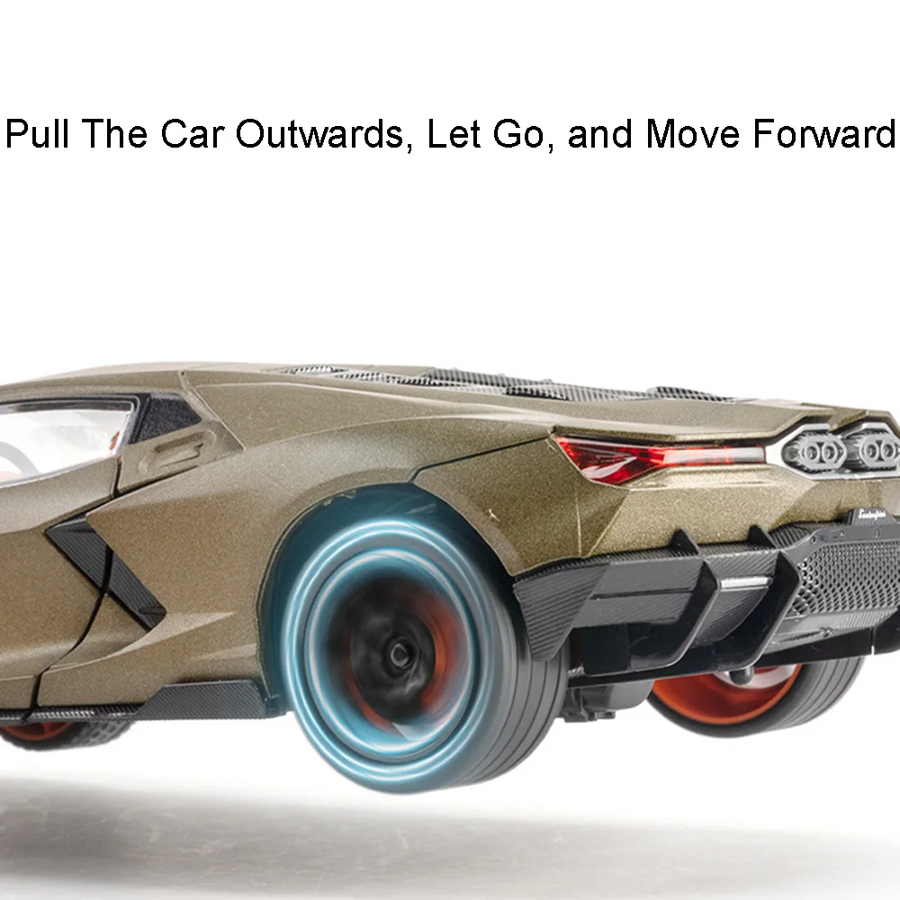 1:24 Revuelto Model Toy Sports Cars Alloy Diecast Countach LPI800-4 Supercars Sound Light Doors Opened Pull Back for Boys Gifts