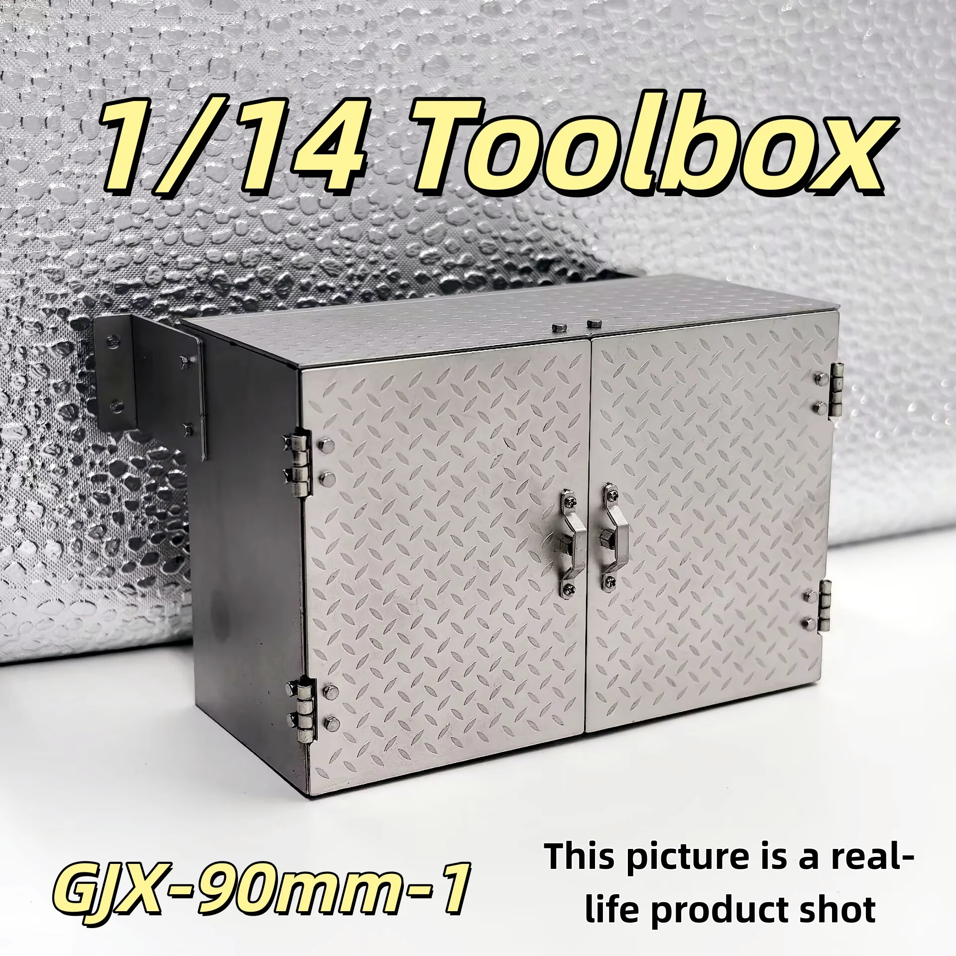 1 set RC Tool Box 90mm Scaleclub for Tamiya 1/14 Truck Carriage Metal with Anti-slip Pattern DIY parts