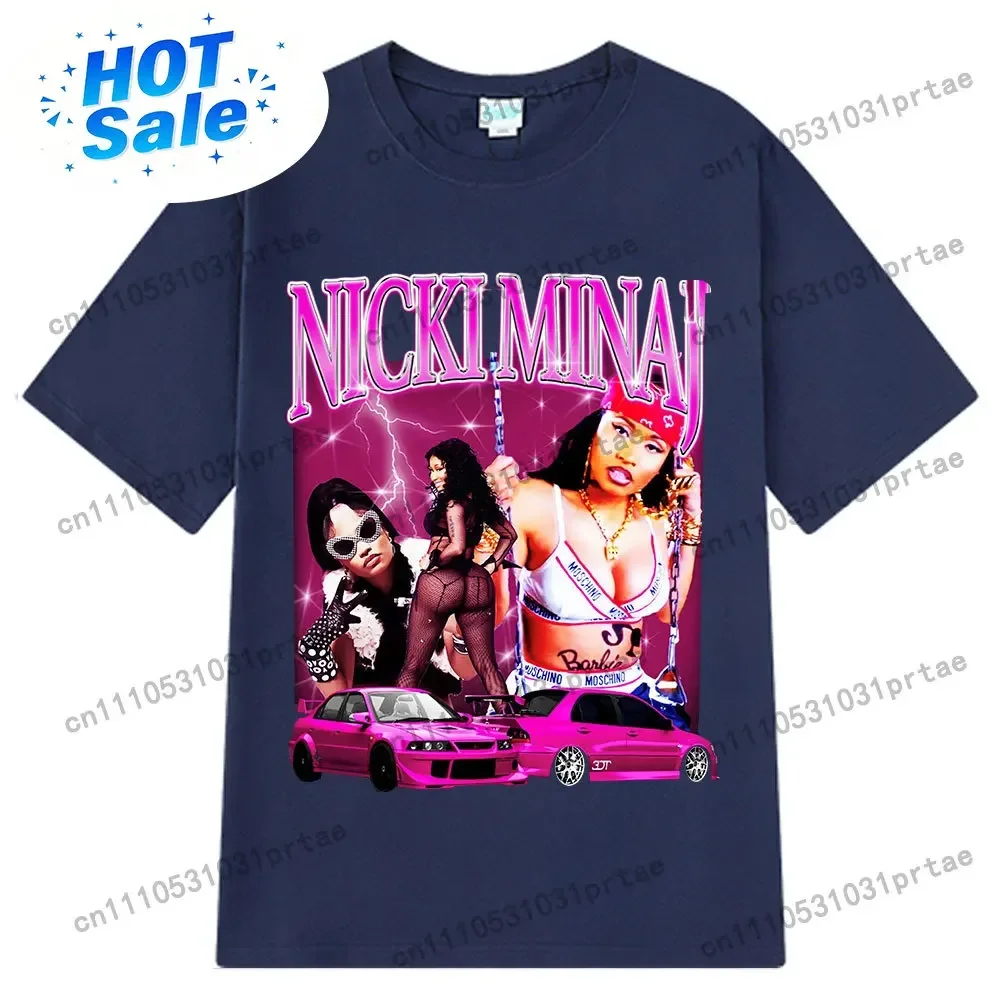 Nicki Minaj Graphic T-shirt 90s Vintage Hip Hop T Shirt Men Women Casual Cotton Oversized Short Sleeve Aesthetic Trendy T-shirts