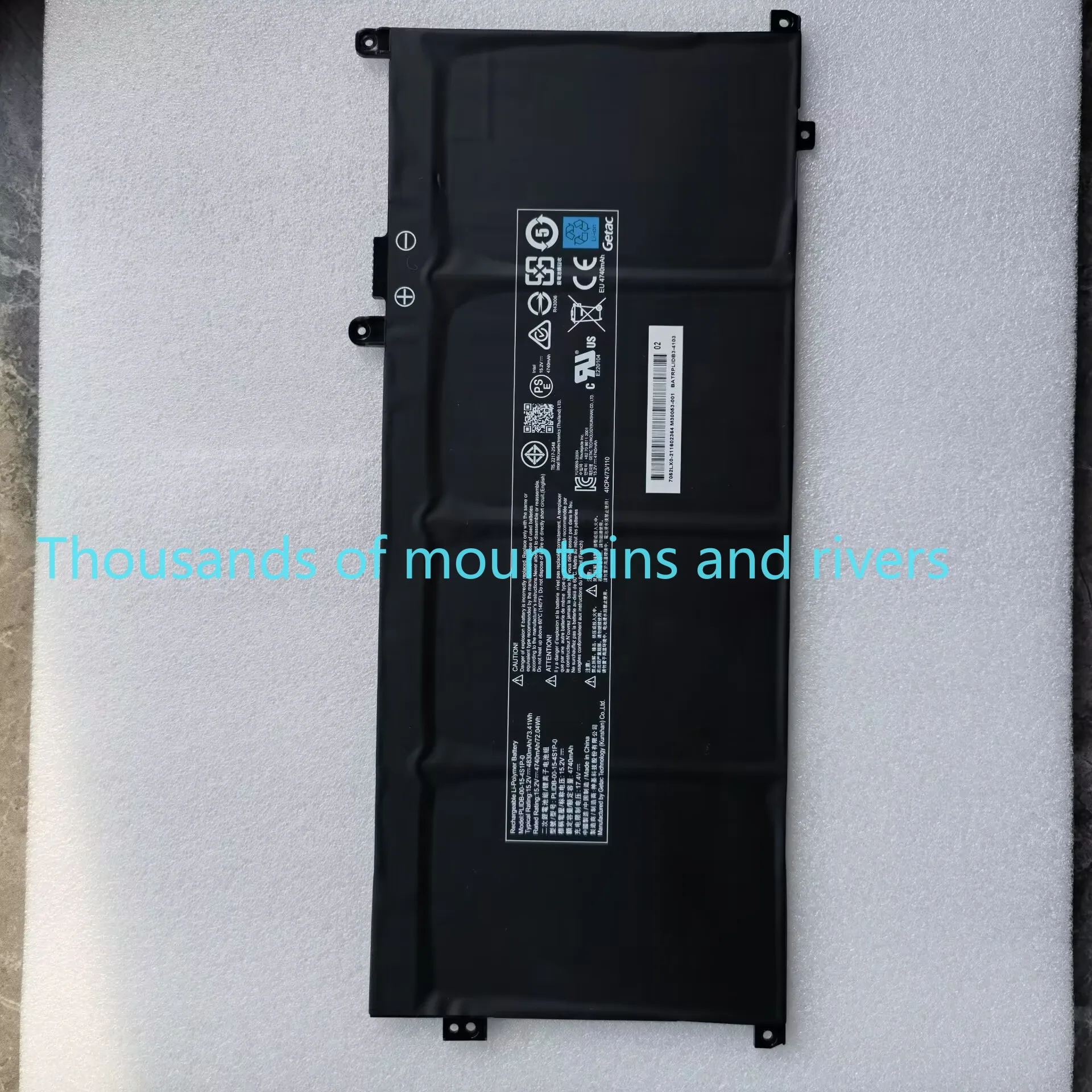 

PLIDB-00-15-4S1P-0 15.2V 4830mAh 73.41Wh Laptop Battery for Hasee Schenker Vision 15 Gaming Laptop