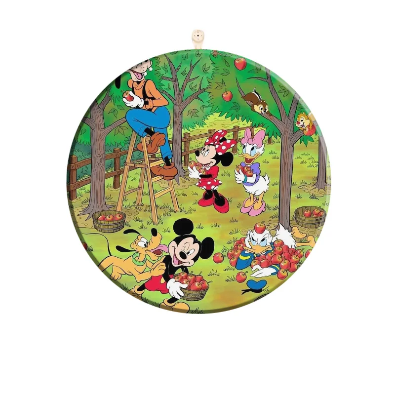 1개 미키 마우스 금속 벽 장식 - 현대적인 원형 조각, 침실, 주방 및 파티 장식용 다용도 벽걸이, 없음