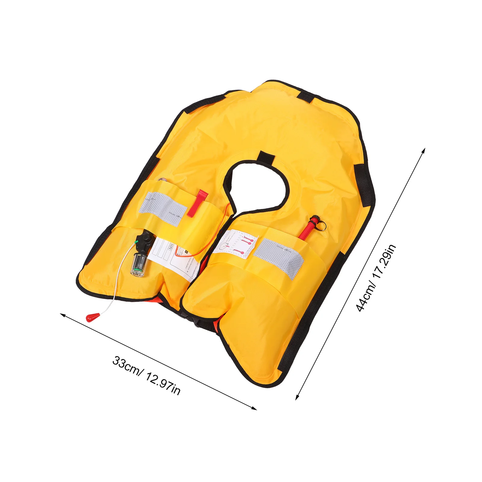 سترة نجاة أوتوماتيكية قابلة للنفخ للبالغين - سترة سباحة قابلة للتعديل مع شرائط عاكسة - نفخ سريع للتجديف بالغطس والتجديف #2