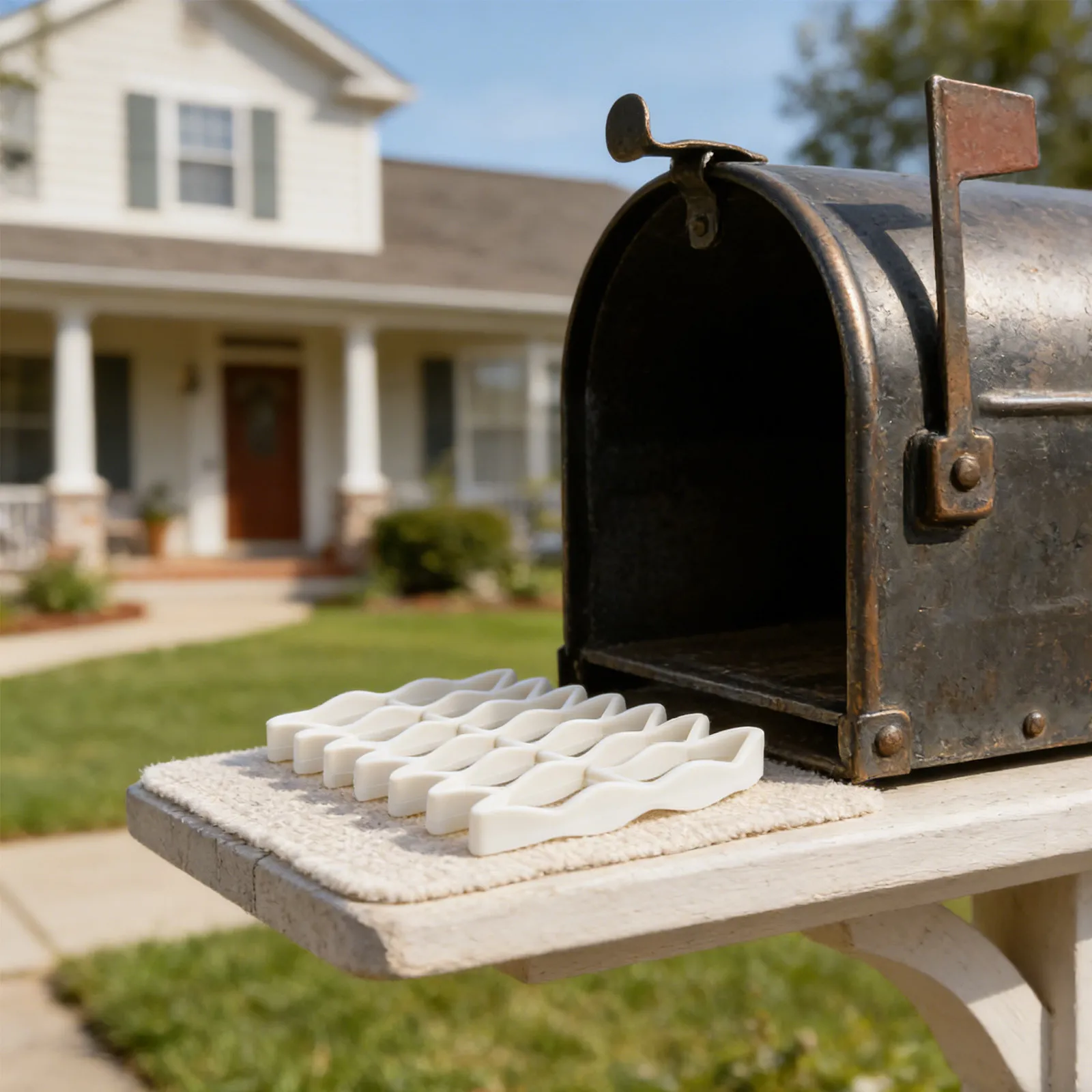 Silicone Mailbox Bottom Liner Waterproof Base Insert Grey Flexible Mail Tray Insert Universal Mailbox Cushion Pad Weatherproof