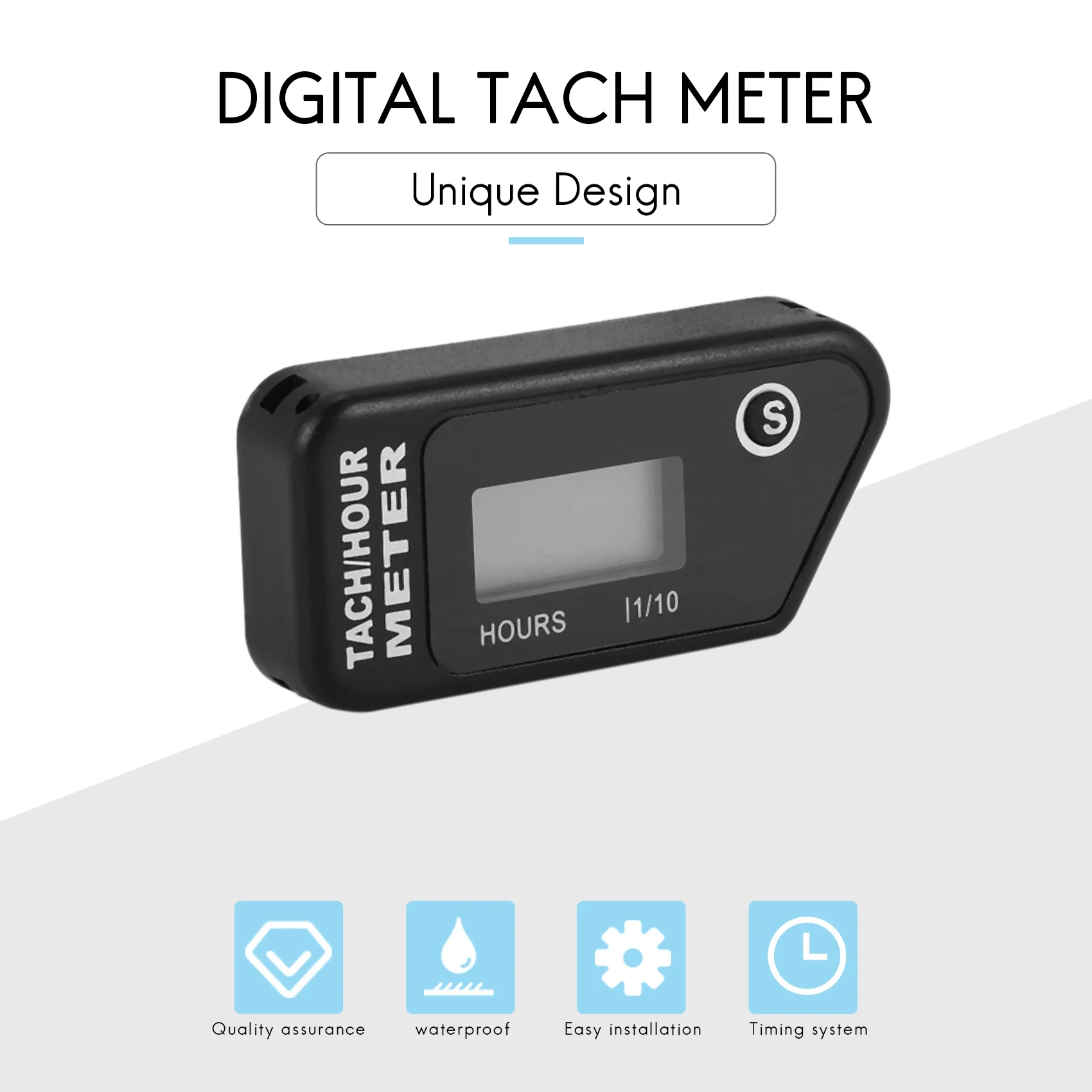 Hour Meter Digital Tachometer For Outboard Motor Lawn Mower