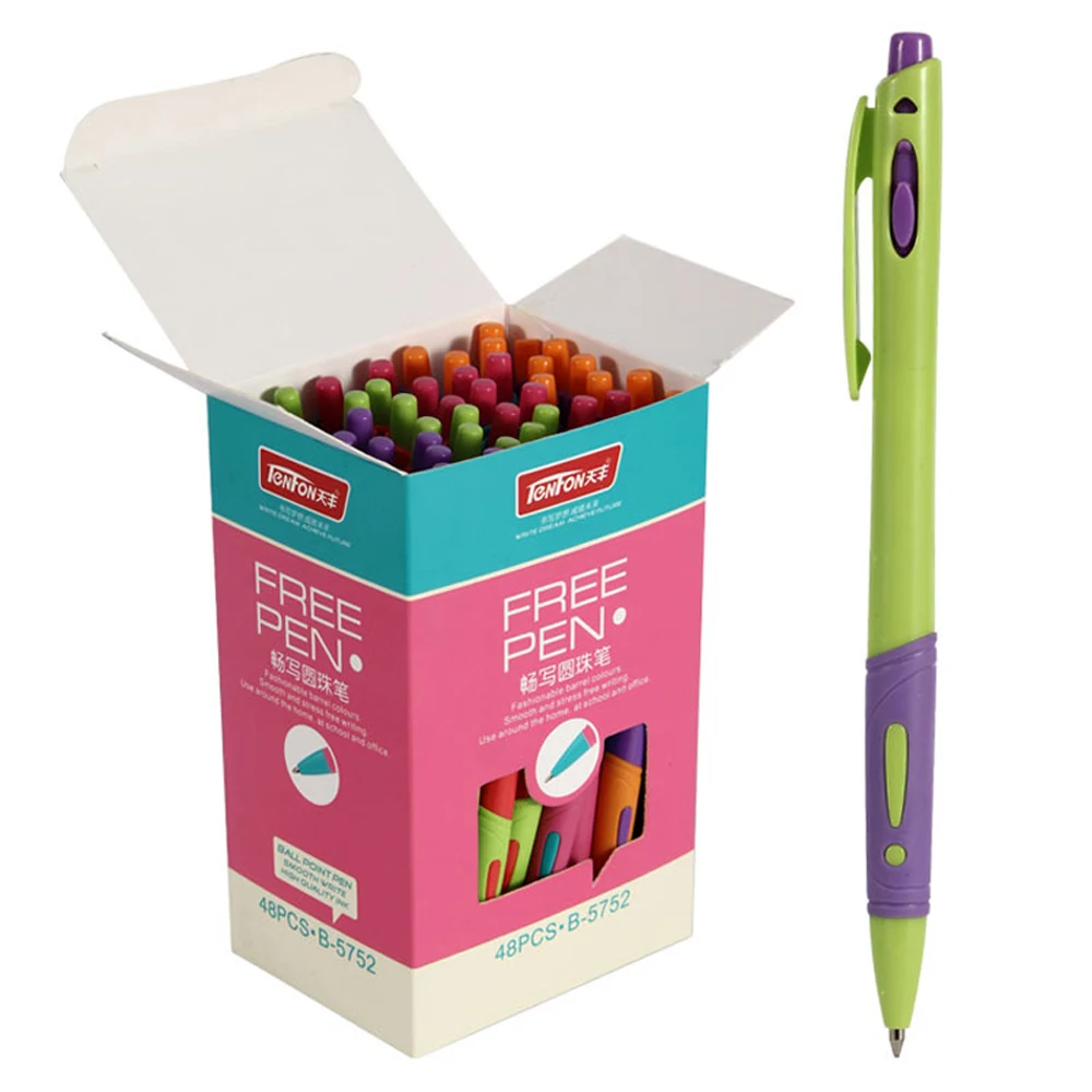 8Pcs Schreibwaren Nette 0,5mm Blau Tinte Stift Schule Liefert Büro Lernen Schreiben Kugelschreiber Einfache Super Gute Schreiben – Detail 2
