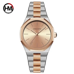 Free Shipping Watch For Women Luxury Design Fashion Cutting  Japanese Original Movement Stainless Steel Ladies Gift Wrist Watch