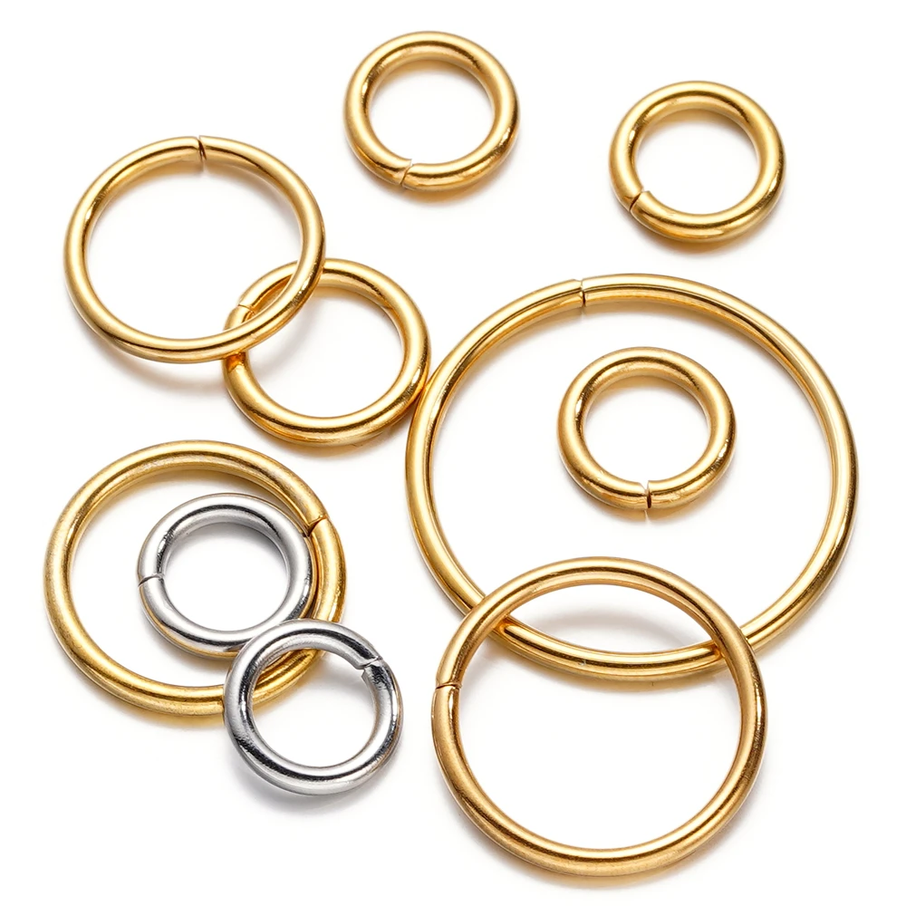 

20/50pcs/lot Stainless Steel 12-30mm Open Jump Rings Split Rings Connector for Jewelry Necklace Earring Making Supplies Findings