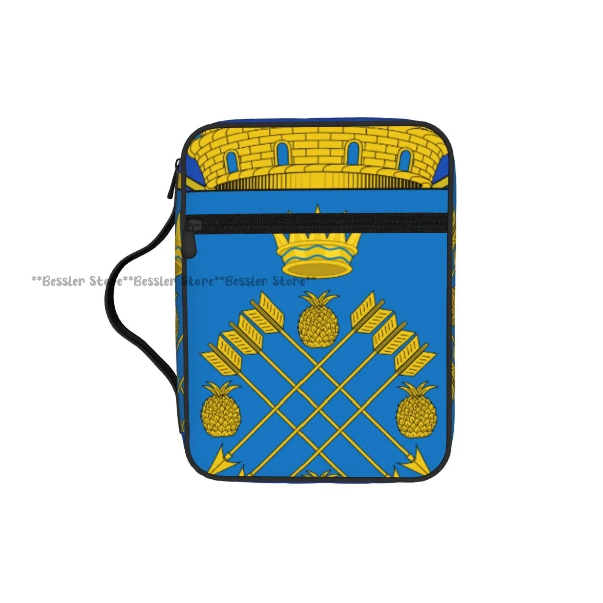 

Bible Cover Carrying Book Case Church Bag Flag Of Caguas Bible Protective with Handle Zipper Pocket Tablet Handbag