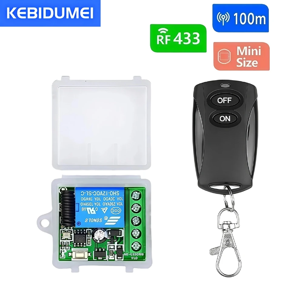 433 ميجا هرتز لاسلكي للتحكم عن بعد التبديل تيار مستمر 12 فولت 10A 1CH وحدة التتابع استقبال ON OFF التحكم عن بعد لبوابة Led أضواء لمبة DIY بها بنفسك #1