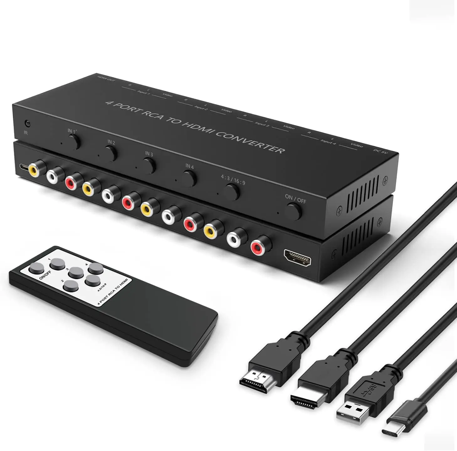 4-Port Av To Hdmi C…