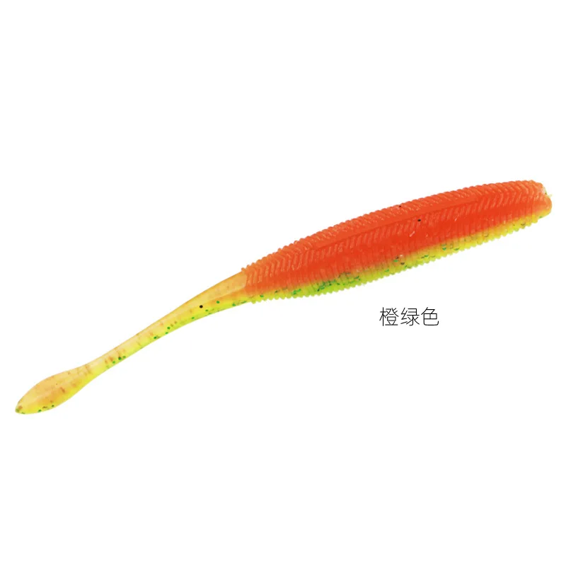 10 Stücke Stick Wurm Softbait Angelköder Gesalzen Gerade Schwanz 75mm 90mm 110mm Perfekte Schwimmen Kunststoff Traum Schuss Weiche für Bass