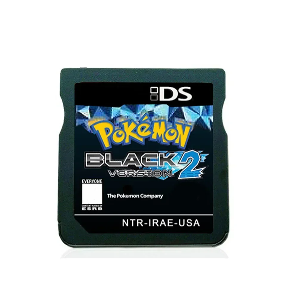 DS Video Game Cartridge (R4 Memory Card Version) Pokemon HeartGold SoulSilver Black White for NDS/2DS/3DS/NDSL