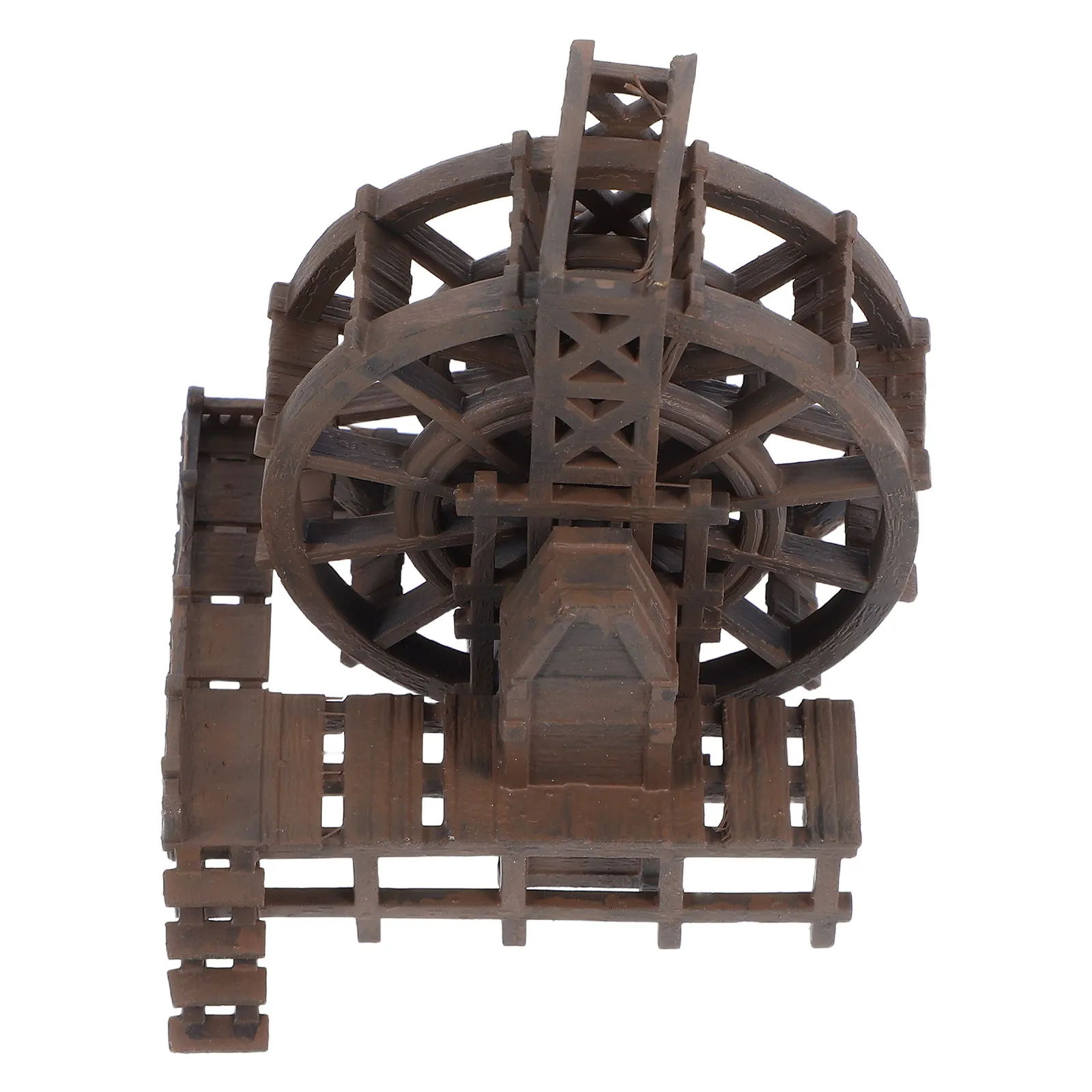 Windmill Water Fountain Fish Tank Landscape Desktop Ornament Water Wheel Tabletop Waterfall Fountain Aquarium Home Office