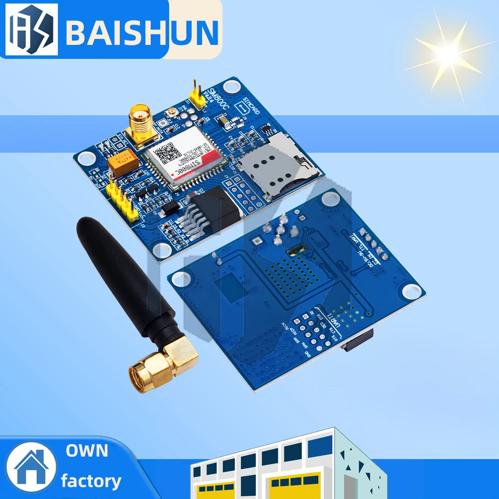 Плата разработки SIM800C GSM/GPRS — модуль аудиоинтерфейса Bluetooth с поддержкой TTS/DTMF (новая версия)