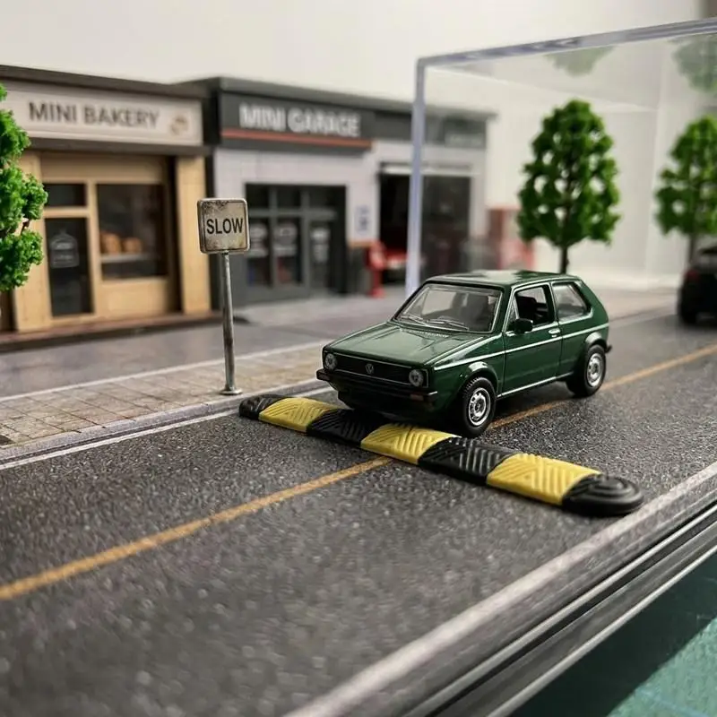 10Pcs Simulation Miniature Speed Bump Model Buffer Strip Parking Roadblock Tools 1/64 Mini Car Parking Lot Diorama Layout Decor