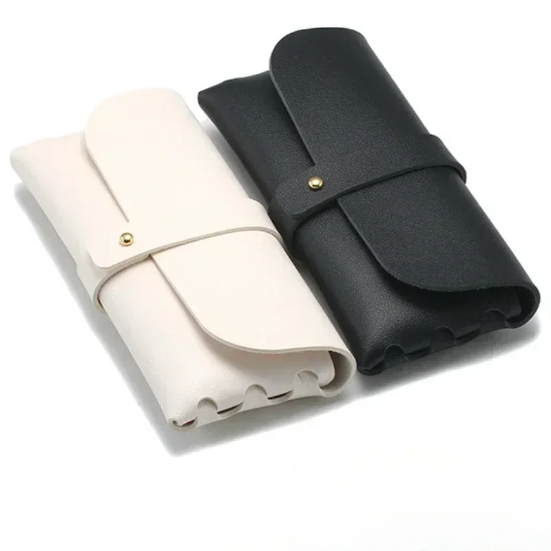 New Soft Pu Leather Glasses Bag Fashion Glasses Protective Case Women Men Simple Casual Sunglasses Boxes Eyewear Accessories