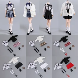 8 Types cdtoys cd042 1/12 Scale Girl Student Uniform JK Suits Clothes Leather Shoes Set Fit 6'' TBL PH Female Action Figure
