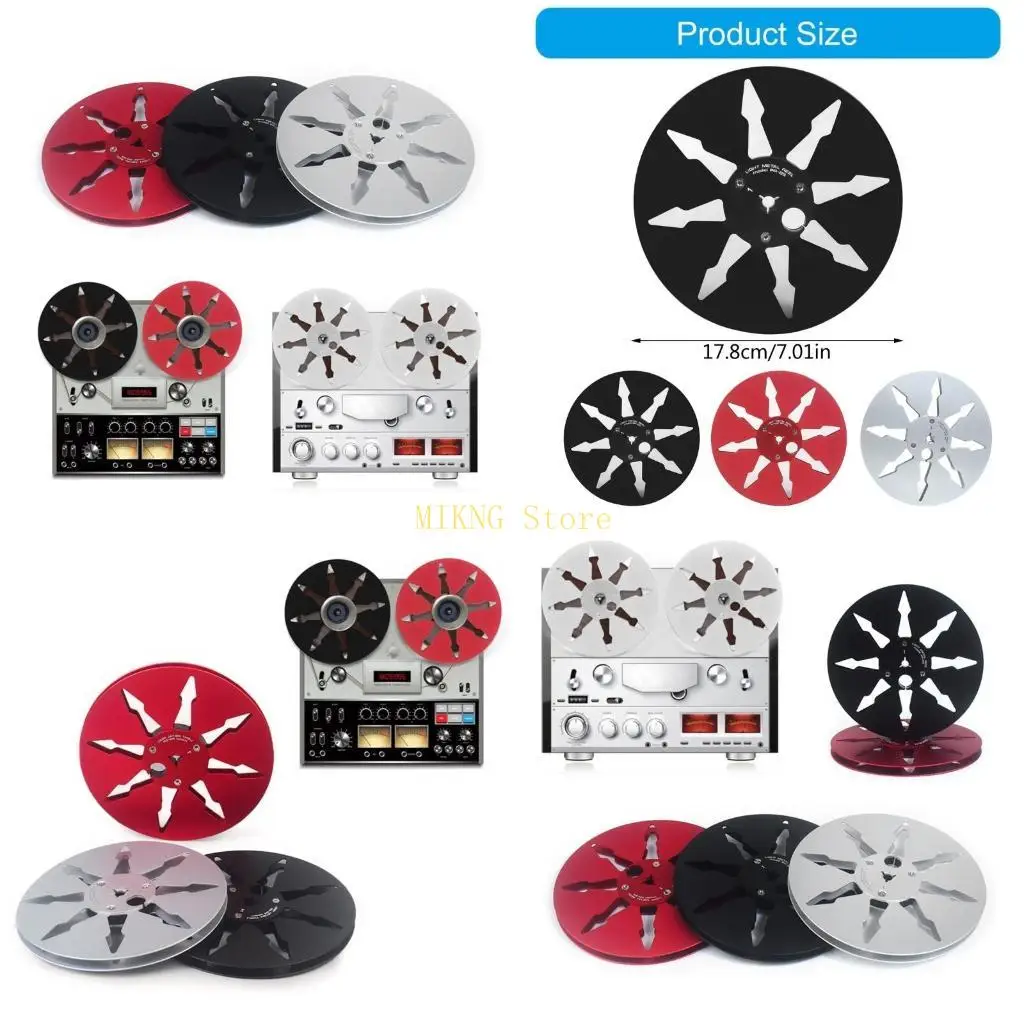 Sound 7inch Speaker Accessory, 8 Hole Aluminum Alloy Metal Reel Tape Recorders best sale