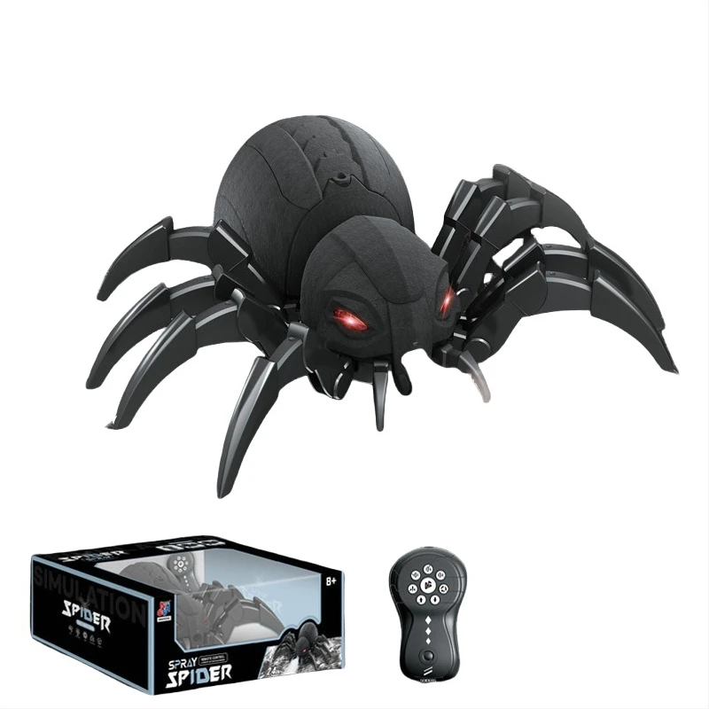 RC Spider Robot Giocattoli ragno telecomandati con spray/luce/regali musicali per ragazzi di 6-12 anni Giocattoli di Pasqua di Halloween per bambini