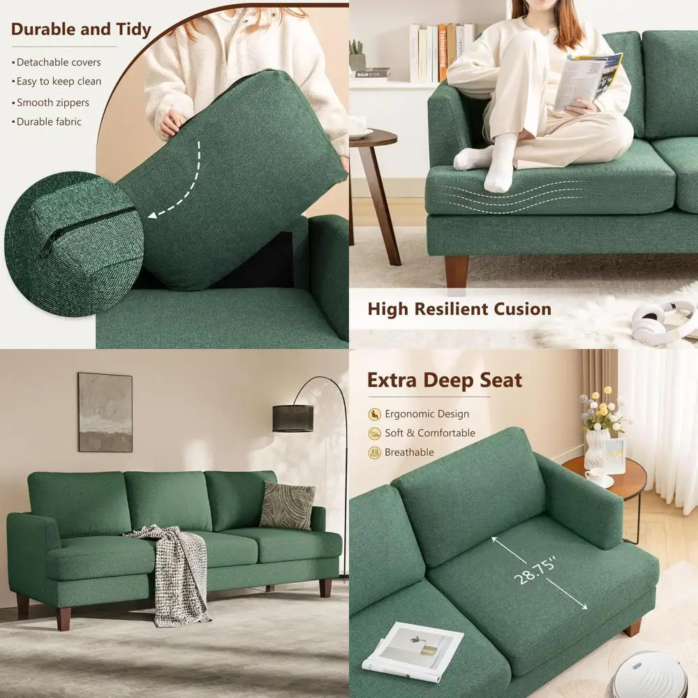 

3 Seater 89 Century Style Sofa, Deep Seating, Comfortable for Living Room