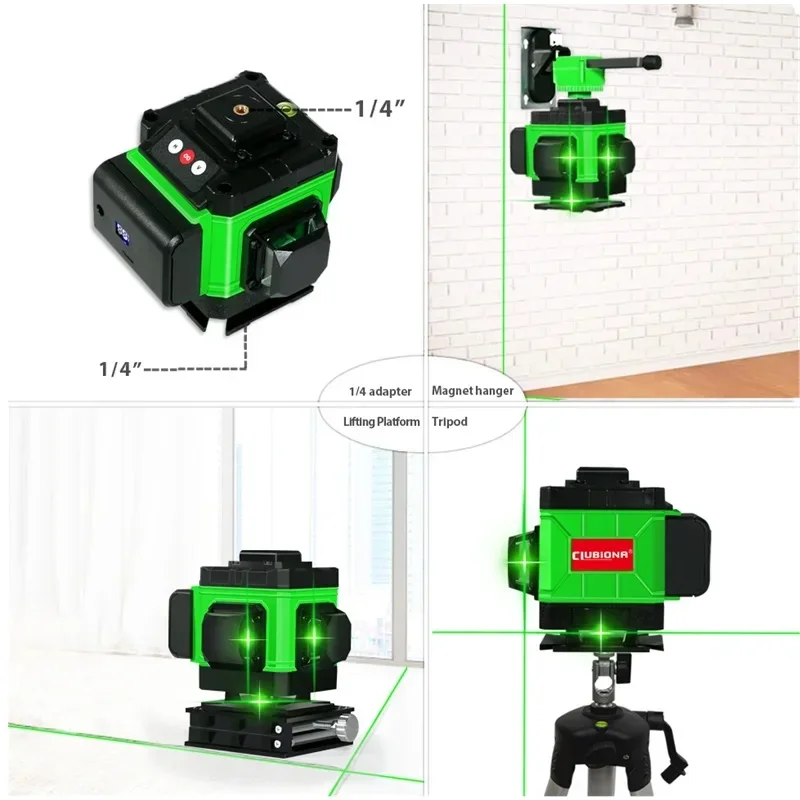 Large Capacity 6800/1300mAh Chargeable Laser Level Battery for 8/12/16 Lines Leveling Tool Ing 3D 12 Line Powerful