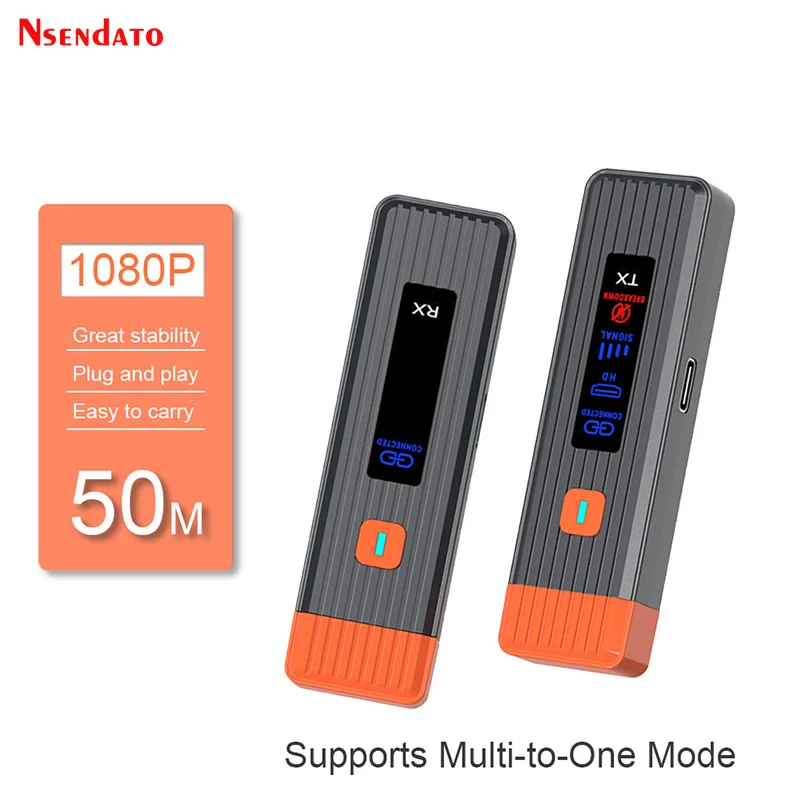 50m 5.8G Wireless Transmission HDMI Video Transmitter and Receiver HDMI Extender Display Screen Mirror Adapter for Camera PC TV