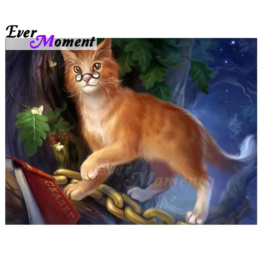 

Cat Decoration For Home Mosaic Full Square Drill Mosaic Diamond Embroidery Decoration Ever Moment Diamond Painting ASF1431