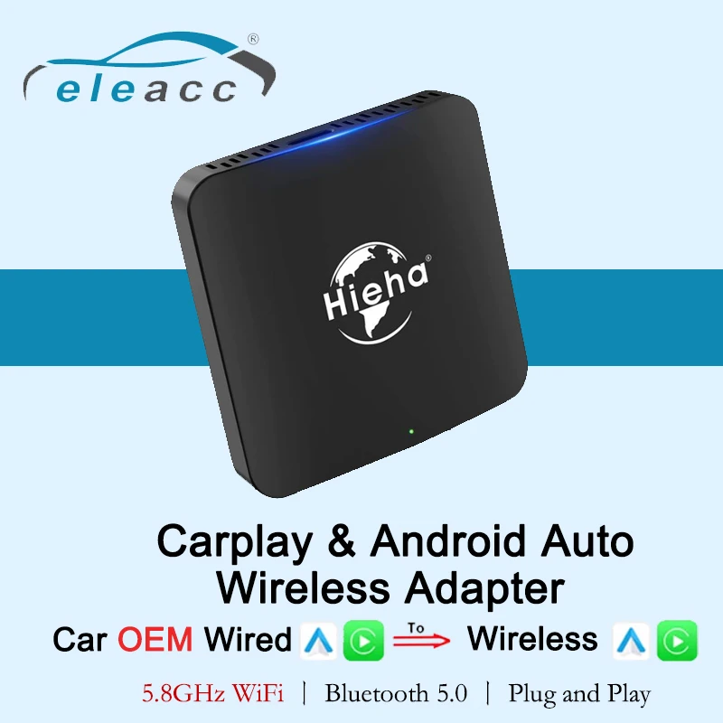 

2023 Newest Wireless CarPlay Adapter Version Wireless Apple CarPlay Dongle & 5.8GHz WiFi & 5G WiFi Online Update Plug & Play