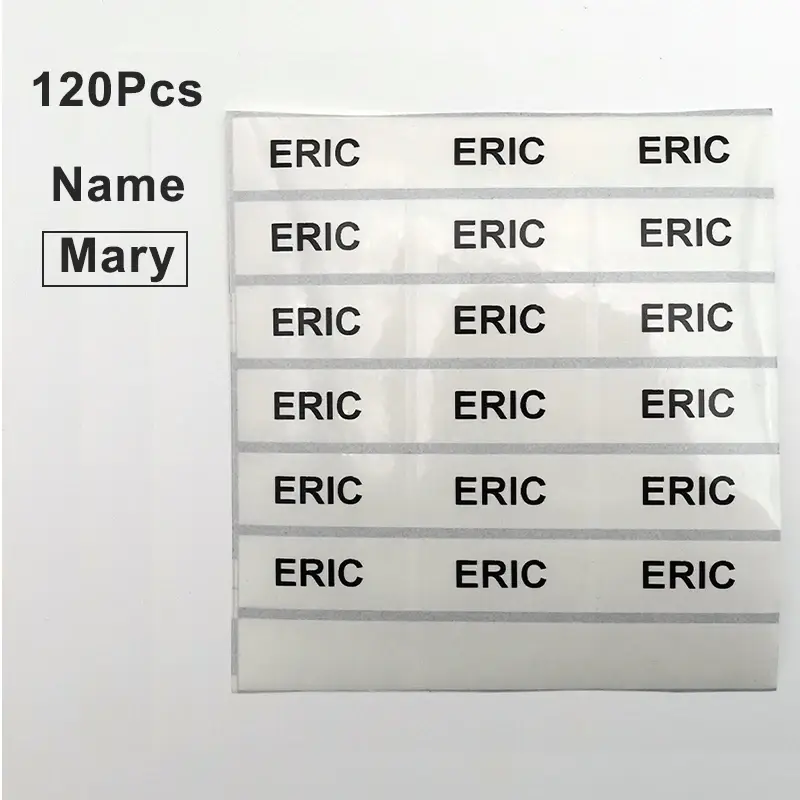 120pcs Transparent Custom Name Stickers Personalized Label Waterproof Office Supplies Tags School Stationery Scrapbook Sticker - Image 13