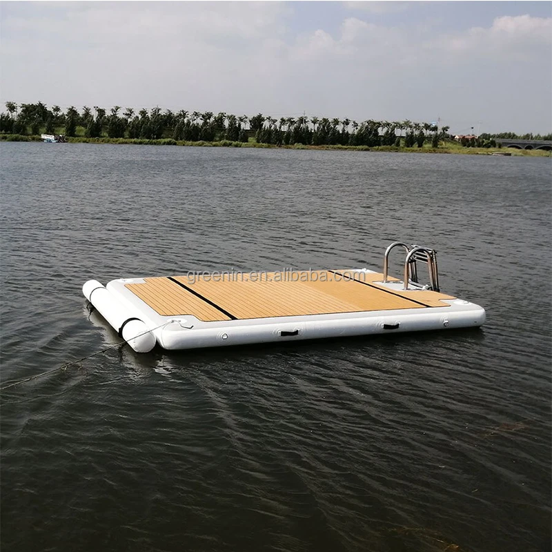 

GreenInflatables inflatable water floating dock platform island pontoon inflatable yacht platform float dock platform