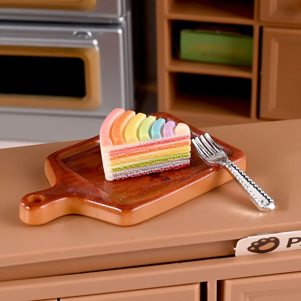 10 Pcs Resin Simulation Miniature Food Toy Dessert Rainbow Mousse Cake DIY Doll House Decoration