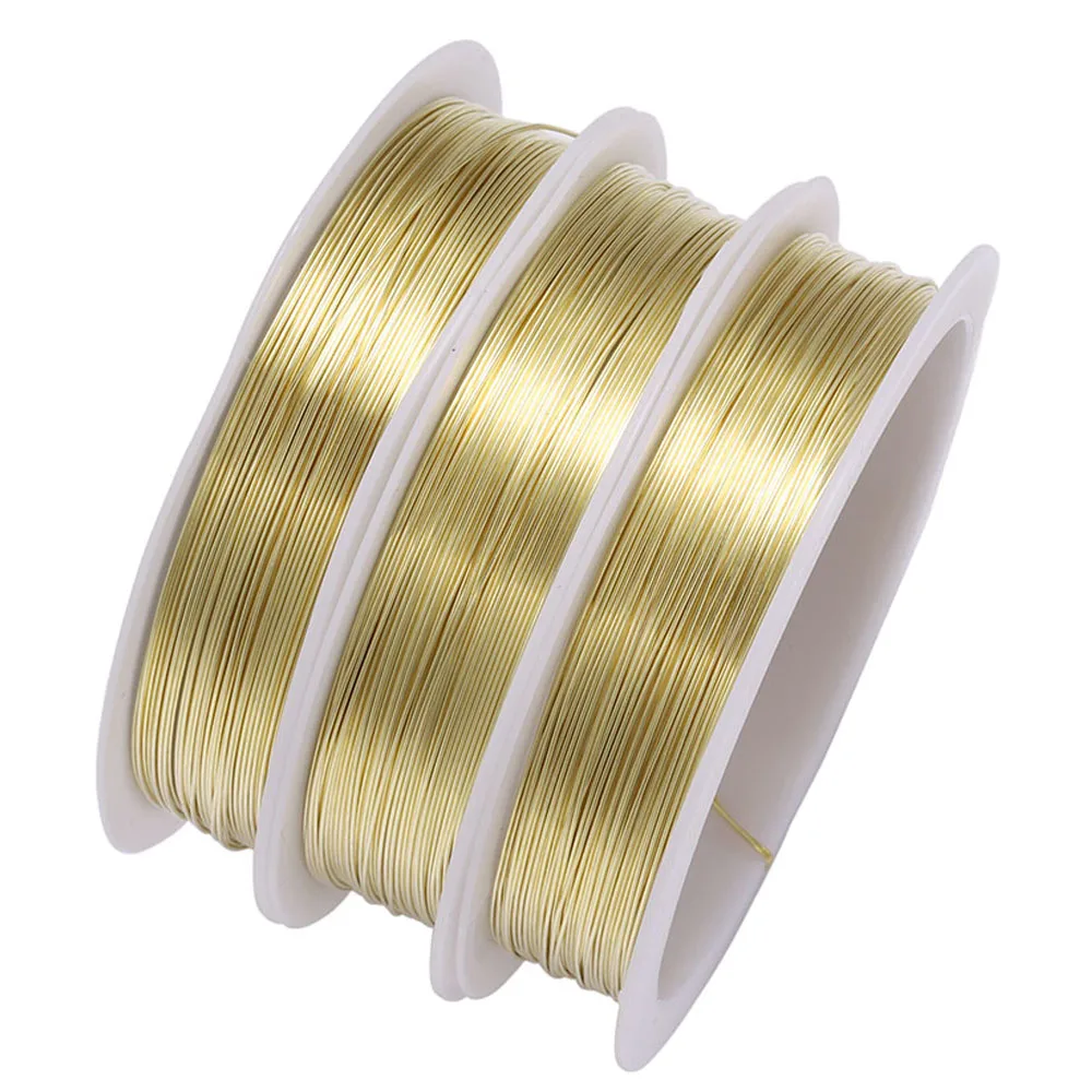 1 Roll 0.2/0.3/0.4/0.5/0.6/0.7/0.8/1mm Sturdy Copper Wire Beading Wire For Bracelet Necklace DIY Jewelry Making Accessories image 2