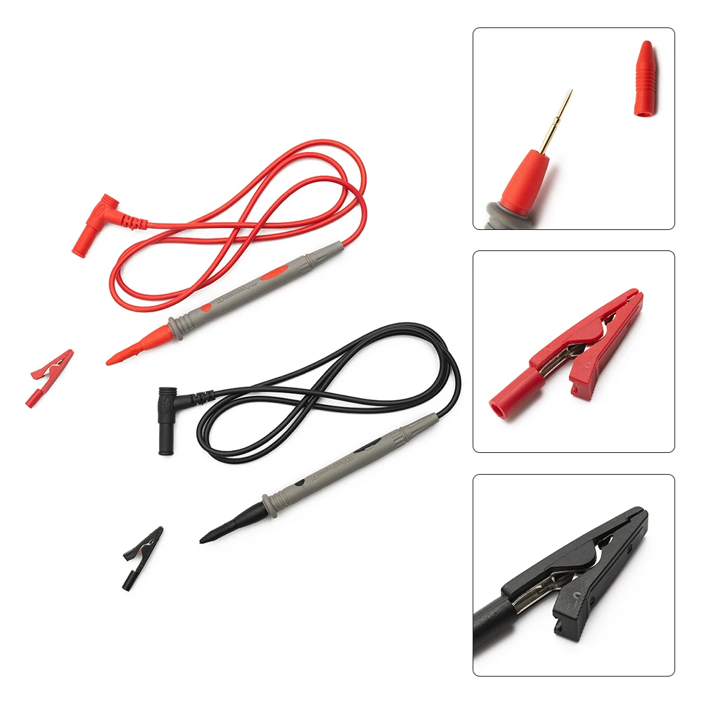 Multimeter Test Kit Set 39 In Test Probe Tip for alligator Clips For CAT II 1000V 10A GB466-86 Cu-1 Wire For Multimeters