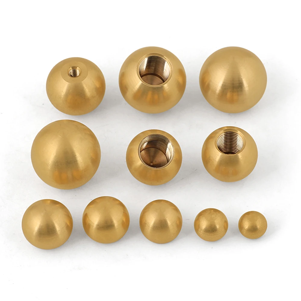 M2 M3 M4 M5 M6 M8 M10 M12 Brass Ball Thread Half Hole Metric H62 Drilling Copper Balls Female Thread Blind 5/6/7/8/9/10/11~60mm