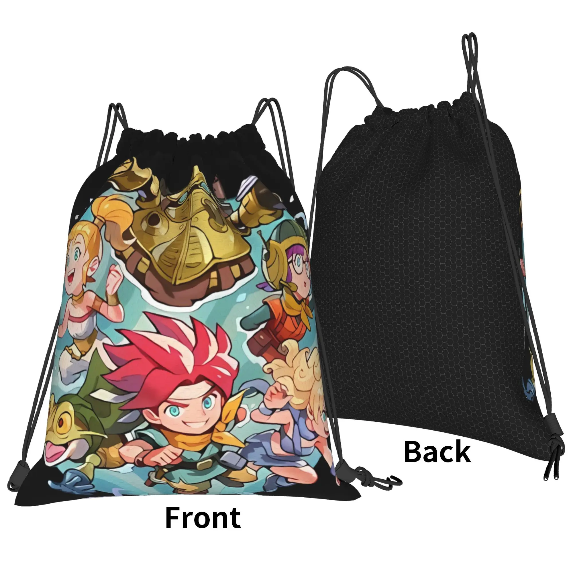C-Chrono Trigger anime adventure Portable Travel Drawstring Bags Riding gym Backpack gift Storage Backpacks