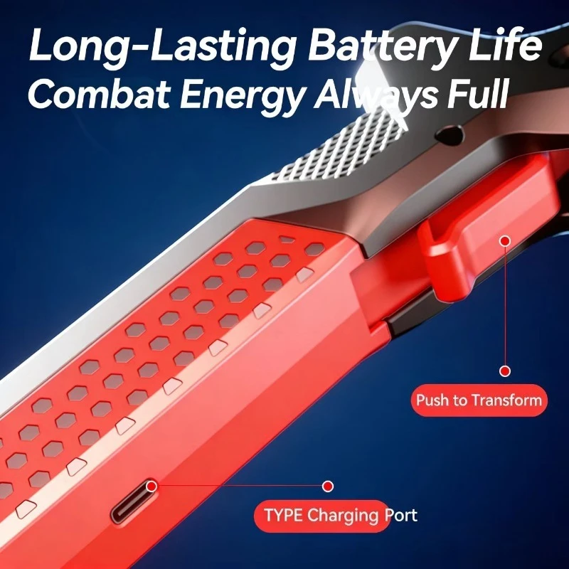 Cool Shadow Sword Axe, Spray Luminous, Dual Form Transformation Laser Toy, Trendy Battle Prop