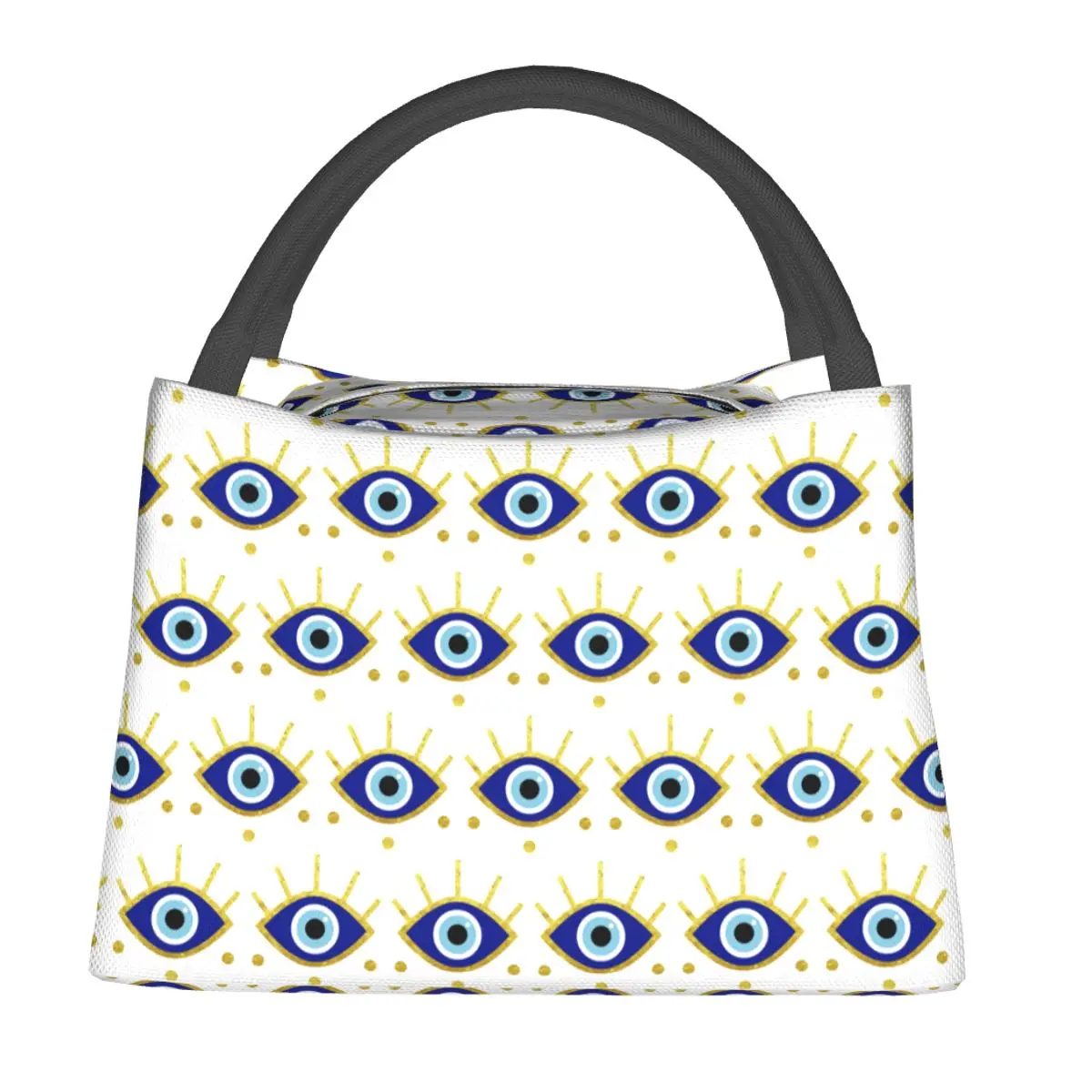 Mediterranean Evil Eye Protection, Nazar Insulated Lunch Bag for Women Children Leakproof Food Boxes Thermal Lunch Box Tote